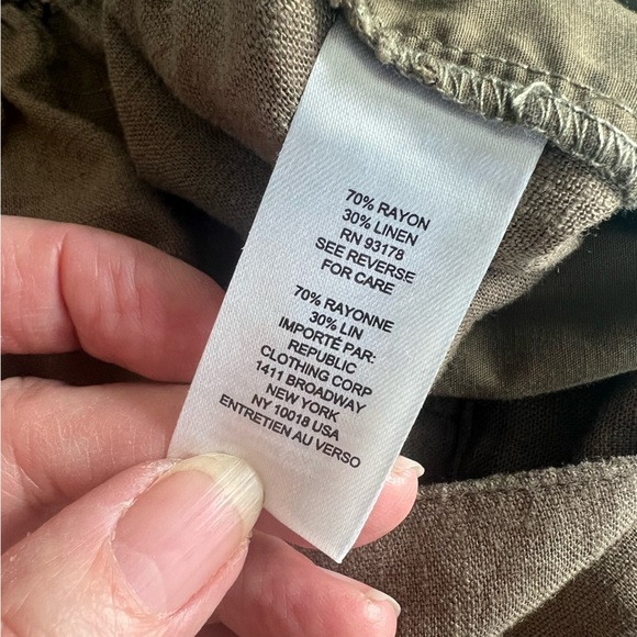 Industry Republic Linen Blend Shorts in Warm Khaki women’s SZ L - Picture 6 of 7